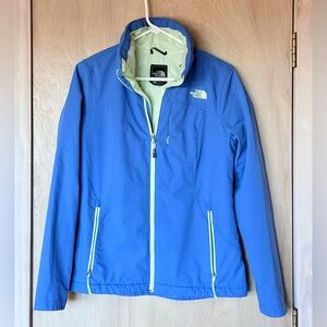 The North Face Apex Elevation Softshell Jacket Blue Lime Green Women’s Medium